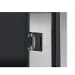 Шкаф-витрина цвета графит с полками и стеклянной дверью Strict Lines варинант исполнения - 4 | Loft Concept в Костроме