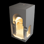 Встраиваемый в стену гипсовый светильник под покраску с арками и рельефными колоннами Antiquity Athena варинант исполнения - 3 | Loft Concept в Костроме