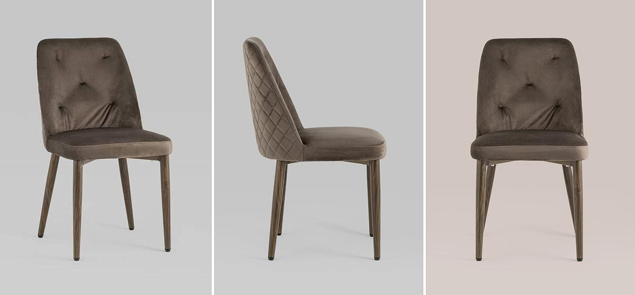 Стул Emma Chair Коричневый Велюр Стул Emma Chair Коричневый Велюр - Loft-Concept в Костроме