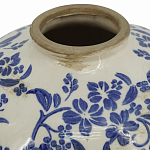 Ваза округлой формы с синим цветочным узором Blue & White Ornament  варинант исполнения - 2 | Loft Concept в Костроме
