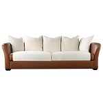 Элитарный современный диван Birmingham с кожаной спинкой варинант исполнения - 4 | Loft Concept в Костроме