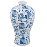 Ваза фарфоровая высокая с синими цветочными мотивами Independence варинант исполнения - 1 | Loft Concept в Костроме