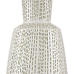 Настольная лампа с корпусом в форме вазы и белым абажуром Lots of Strokes варинант исполнения - 1 | Loft Concept в Костроме