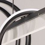 Люстра линейная черного цвета с волнообразным металлическим элементом Luke Lampco Tracer Lamp варинант исполнения - 9 | Loft Concept в Костроме