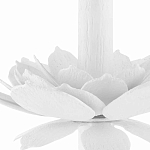 Торшер с декором в виде белого цветка магнолии на каркасе и черным абажуром White Magnolia варинант исполнения - 2 | Loft Concept в Костроме