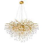 Люстра подвесная с прозрачными стеклянными подвесками в форме капель Диаметр 100 см Droplet Chandelier варинант исполнения - 4 | Loft Concept в Костроме