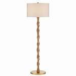 Торшер с цилиндрическим тканевым абажуром на каркасе волнистой формы Rotation варинант исполнения - 1 | Loft Concept в Костроме