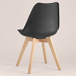 Стул с основой из пластика и мягким сиденьем Arvika Black варинант исполнения - 5 | Loft Concept в Костроме