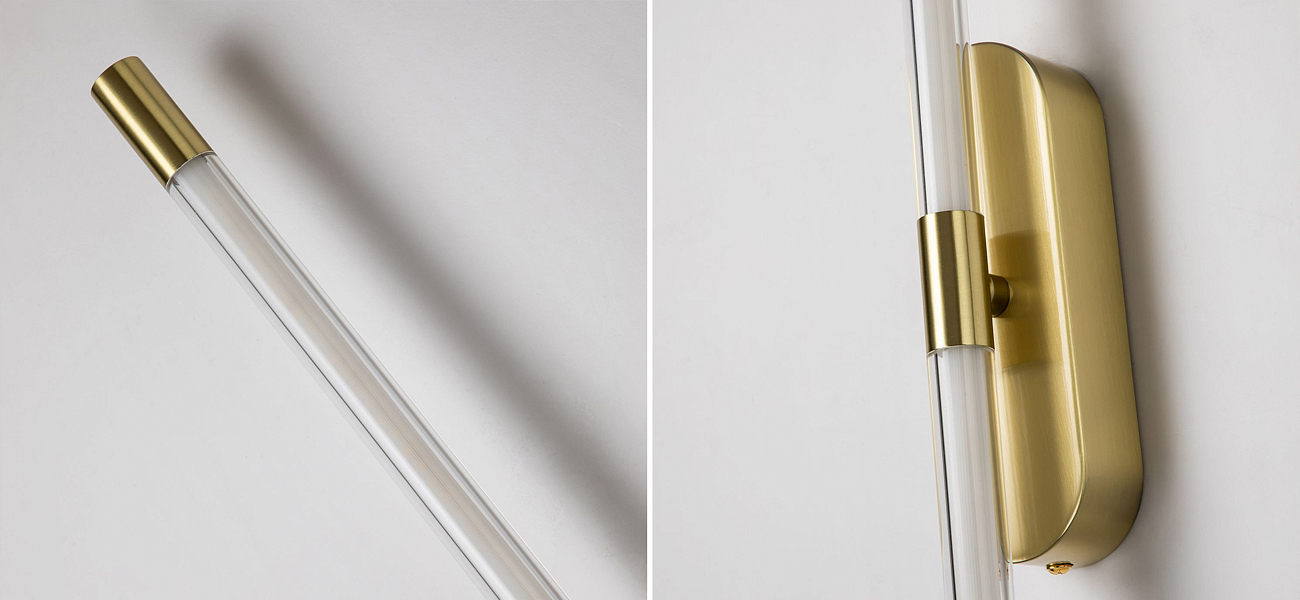 Бра Trumpet tube Double Золотое 80 см Бра Trumpet tube Double Золотое 80 см - Loft-Concept в Костроме