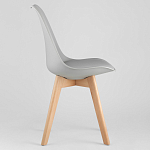 Стул с основой из пластика и мягким сиденьем Arvika Grey варинант исполнения - 3 | Loft Concept в Костроме