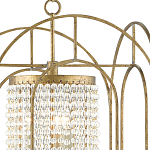 Люстра золотая с внутренним цилиндром из хрустальных бусин Romantic Lantern варинант исполнения - 1 | Loft Concept в Костроме