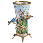 Ваза из фарфора с птицами на бронзовой ветке Garden of Eden варинант исполнения - 1 | Loft Concept в Костроме