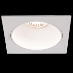 Встраиваемый спот светодиодный квадаратный белого цвета с круглым углублением Ombra Lux  варинант исполнения - 1 | Loft Concept в Костроме