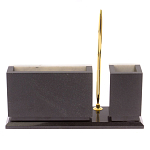 Настольный письменный набор из мрамора с часами и ручкой Marble Accessory варинант исполнения - 3 | Loft Concept в Костроме