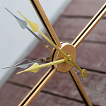 Часы настенные зеркальные с золотым металлическим циферблатом Mirror Tower Clock варинант исполнения - 3 | Loft Concept в Костроме