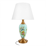 Настольная лампа голубая с изображением птиц Slip Away варинант исполнения - 1 | Loft Concept в Костроме