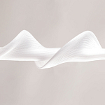 Люстра горизонтальная с волнистым белым плафоном Golden Swirl варинант исполнения - 5 | Loft Concept в Костроме