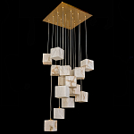 Люстра подвесная с квадратными плафонами из натурального камня Glowing Spheres варинант исполнения - 3 | Loft Concept в Костроме