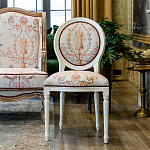 Стул из массива бука бежевый с растительным орнаментом Raffael Angel Beige Chair варинант исполнения - 6 | Loft Concept в Костроме