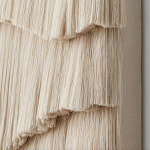 Светло-Бежевое Панно из нитей White Landscape Wall Hanging варинант исполнения - 3 | Loft Concept в Костроме