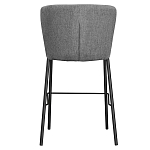 Стул барный серый с широкой закругленной спинкой Bar Chair Gray варинант исполнения - 4 | Loft Concept в Костроме