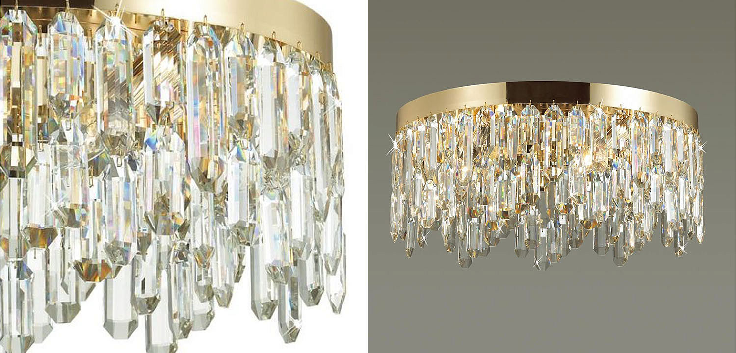Потолочная люстра Crystal Polyhedrons Gold Потолочная люстра Crystal Polyhedrons Gold - Loft-Concept в Костроме