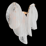 Бра из полупрозрачных овальных лепестков из стекла с металлическим основанием золотого цвета Nazaire Glass Lighting варинант исполнения - 1 | Loft Concept в Костроме