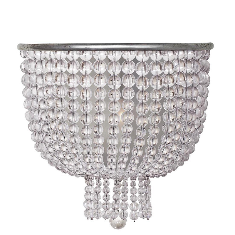 Бра JACQUELINE CLEAR SCONCE Прозрачный Латунь Серебряный Бра JACQUELINE CLEAR SCONCE Прозрачный Латунь Серебряный в Костроме | Loft Concept