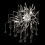 Бра с лучеобразным основанием и подвесками из прозрачного стекла в виде длинных капель Droplet Chandelier варинант исполнения - 12 | Loft Concept в Костроме