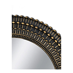 Зеркало круглое с текстурированным дизайном рамы Helios варинант исполнения - 4 | Loft Concept в Костроме