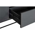 ТВ-тумба цвета графит с  2-мя дверцами и ящиком Strict Lines варинант исполнения - 4 | Loft Concept в Костроме