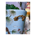 Кашпо из голубого фарфора с бронзовыми элементами Blue Garden варинант исполнения - 6 | Loft Concept в Костроме