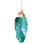 Подвесной светильник Soar Hanging Lamp Brass Emerald Изумрудный варинант исполнения - 1 | Loft Concept в Костроме
