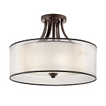 Потолочный светильник с двойным цилиндрическим плафоном из белого стекла и прозрачной органзы Kichler варинант исполнения - 17 | Loft Concept в Костроме