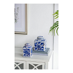 Ваза с крышкой в китайском стиле Oriental Blue & White Ornament Vases варинант исполнения - 4 | Loft Concept в Костроме
