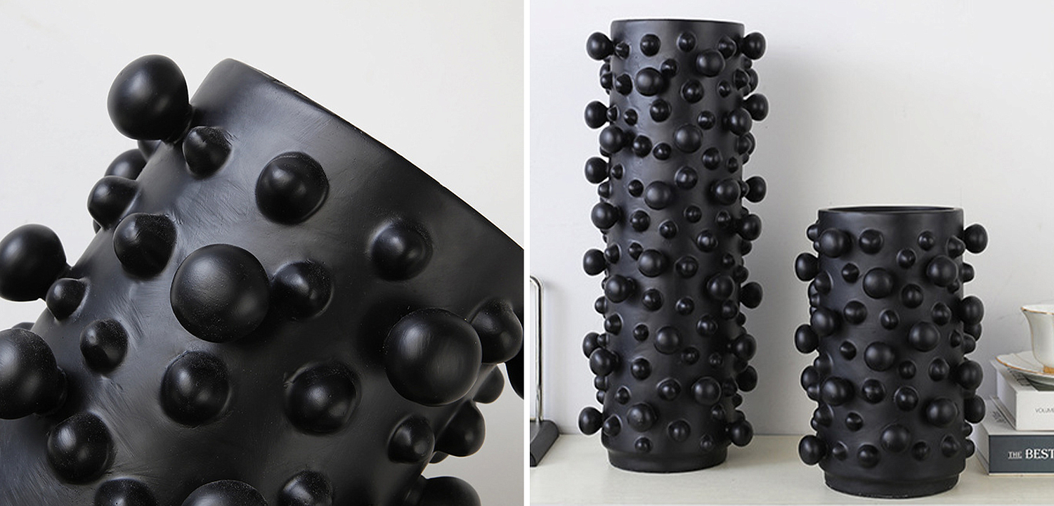 Ваза Molecule Vase Black M Ваза Molecule Vase Black M - Loft-Concept в Костроме