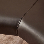 Кушетка с деревянным каркасом и сиденьем из коричневой натуральной кожи Moon Walnut Furniture варинант исполнения - 2 | Loft Concept в Костроме