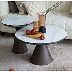 Столик журнальный круглый на конусовидном металлическом основании Sustainability варинант исполнения - 2 | Loft Concept в Костроме