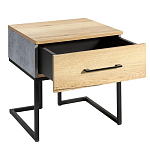 Тумба прикроватная с ящиком в стиле лофт Urban Style Space 2 варинант исполнения - 4 | Loft Concept в Костроме