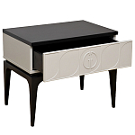 Тумбочка прикроватная с ящиком черно-серого цвета Noble Nightstand варинант исполнения - 2 | Loft Concept в Костроме