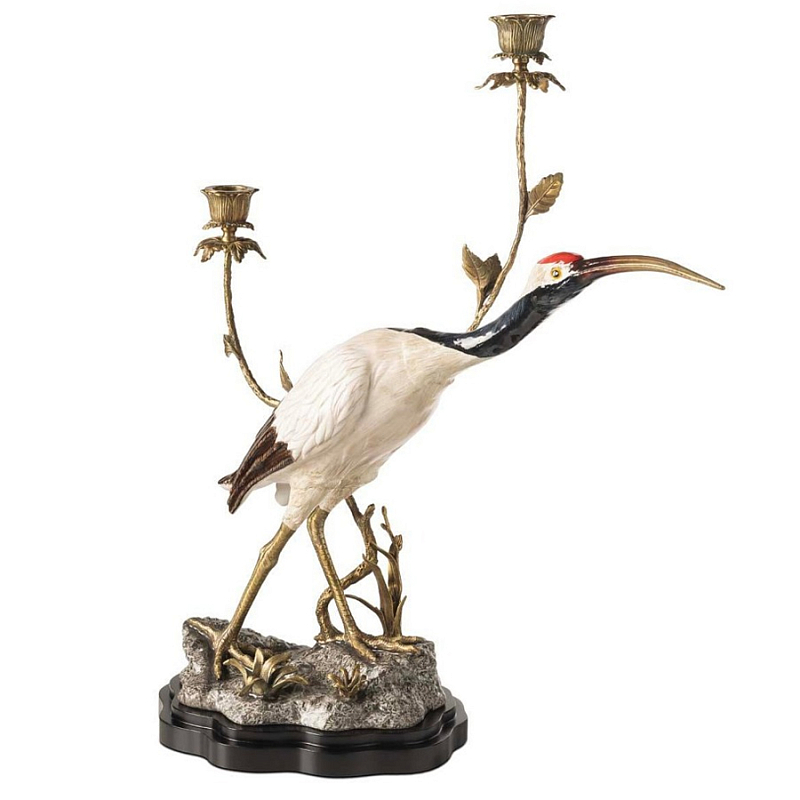 Подсвечник Candleholder Ibis Atlantis Белый Черный Бронза Подсвечник Candleholder Ibis Atlantis Белый Черный Бронза в Костроме | Loft Concept