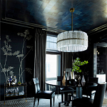 Обои ручная роспись Bamboo Special Colourway on Pitch dyed silk варинант исполнения - 2 | Loft Concept в Костроме