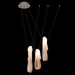 Подвесной светильник белого цвета с 3-мя изогнутыми плафонами Flow Loop варинант исполнения - 3 | Loft Concept в Костроме