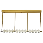 Линейная люстра Celestin Spheres Brass Linear Chandelier варинант исполнения - 1 | Loft Concept в Костроме