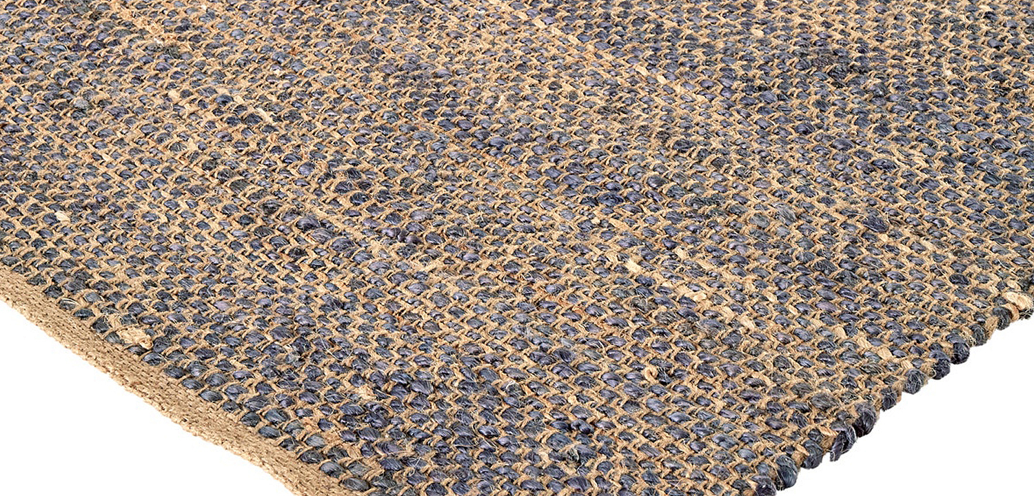 Ковер Rectangular Carpet blue 100% джут Ковер Rectangular Carpet blue 100% джут - Loft-Concept в Костроме