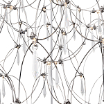 Люстра с тонким металлическим каркасом цвета хром Quasar варинант исполнения - 4 | Loft Concept в Костроме