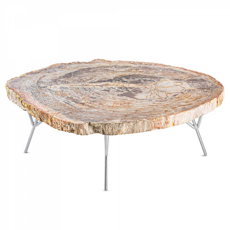 Кофейный стол COFFEE TABLE BARRYMORE Бежевый Серебряный Кофейный стол COFFEE TABLE BARRYMORE Бежевый Серебряный в Костроме | Loft Concept