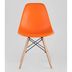 Пластиковый стул на ножках из массива бука Eames Orange варинант исполнения - 4 | Loft Concept в Костроме