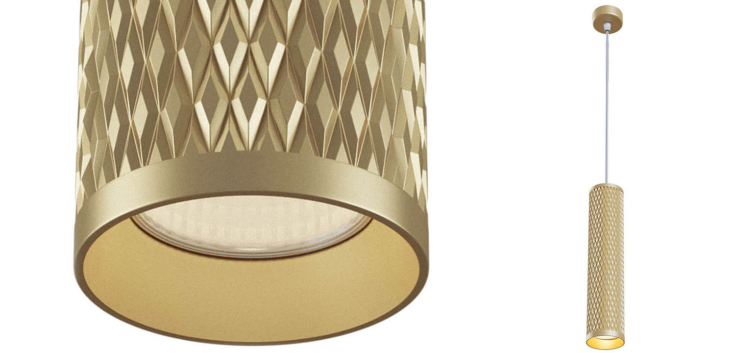 Подвесной светильник Trumpet tube gold rhombus Подвесной светильник Trumpet tube gold rhombus - Loft-Concept в Костроме