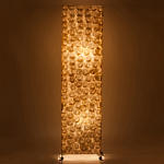 Торшер из перламутра на металлическом каркасе Indonesian Tower 3 варинант исполнения - 4 | Loft Concept в Костроме